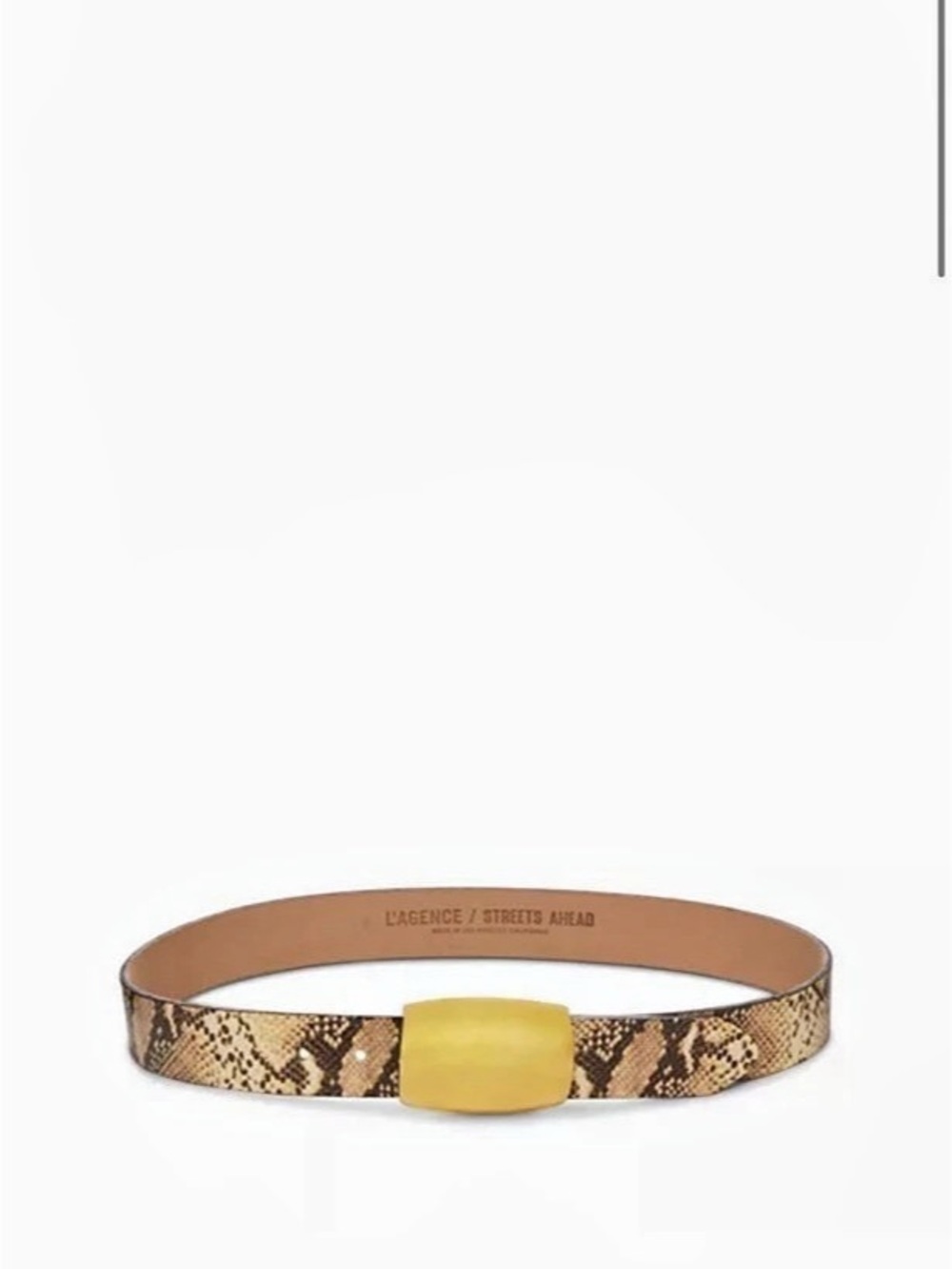 NWT L'Agence Milou Domed Croc Embossed Leather Belt